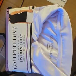 Collette Love White Sports Shirt Medium Brand New